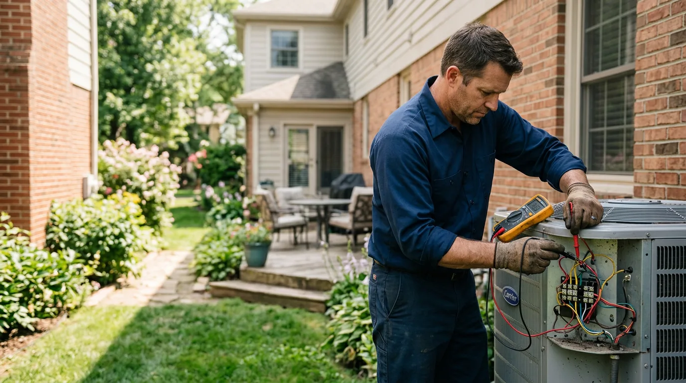 HVAC technician working near West Grove, PA